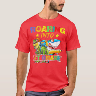 Camiseta Passagem Para O Tubarão Dinossauro Da Classe 1rua