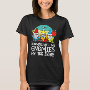 Camiseta Passando Com Meus Gnomos 100 Dias, 100º Dia da Esc