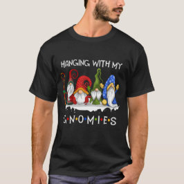 Camiseta Passando Com Meus Gnomos Engraçados Natal