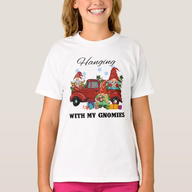 Camiseta Passando Com Meus Gnomos - Um Feliz Natal (Frente)