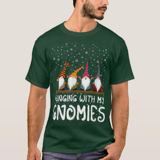 Camiseta Passando Com Meus Papais noeis de Natal Gnomies Xm