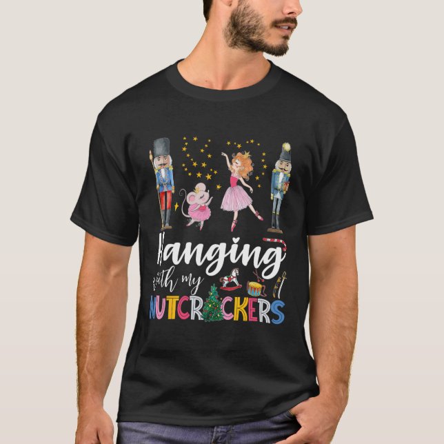 Camiseta Passando Com Minha Balé De Natal No Quadrado (Frente)