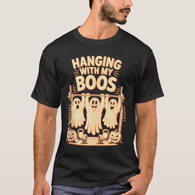 Camiseta Passando o Tempo com Meus Amigos Fantasmas, Treino (Frente)