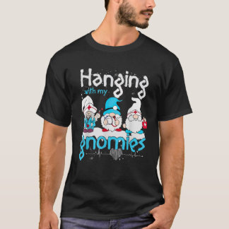 Camiseta Passando o Tempo Com Meus Gnomos Gnomos Retrô Nata