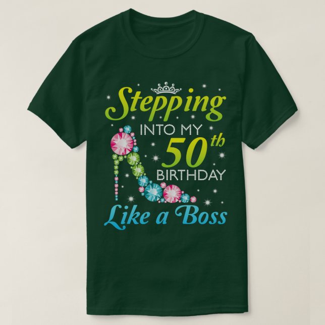 Camiseta Passando Para O Meu 50º Aniversário Como Um Chefe  (Frente do Design)
