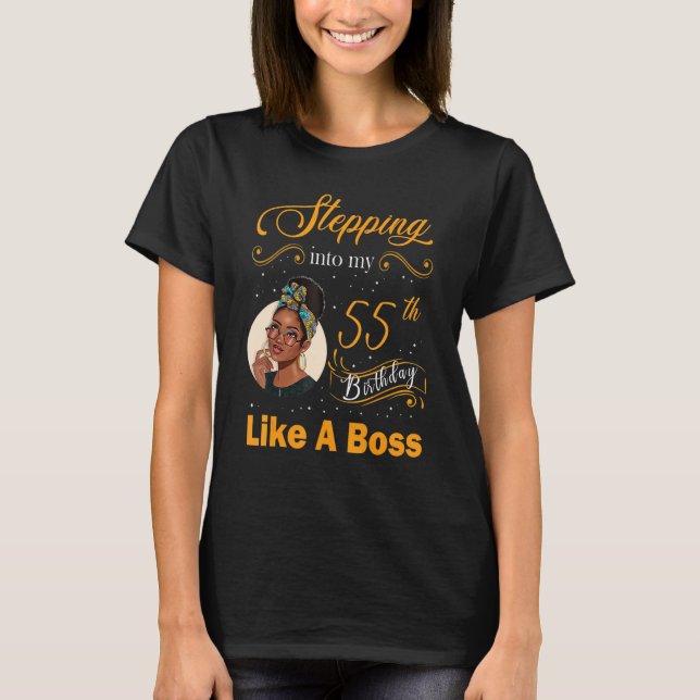 Camiseta Passando Para O Meu 55º Aniversário Como Um Chefe  (Frente)
