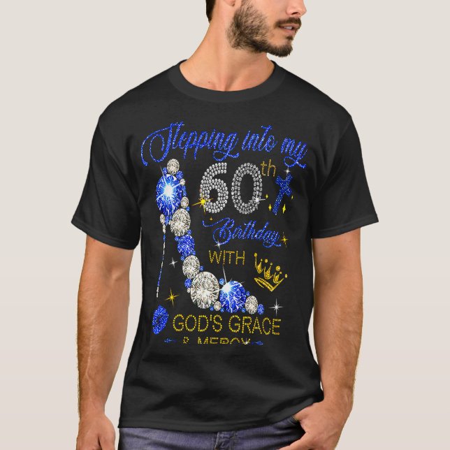Camiseta Passando para o meu 60º aniversário com a Graça de (Frente)