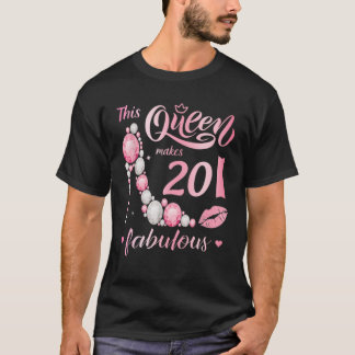 Camiseta Passando Para O Meu Aniversário 20 Como Uma Rainha