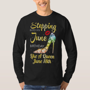 Camiseta Passando Para O Meu Aniversário De Junho Como Uma