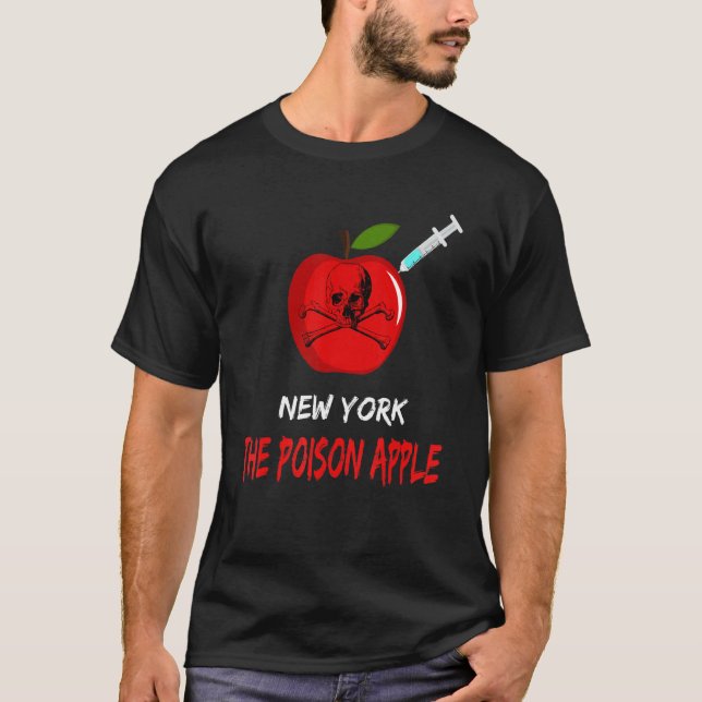 Camiseta Passaporte Anti-Vacina New York Cross Bones E Apli (Frente)