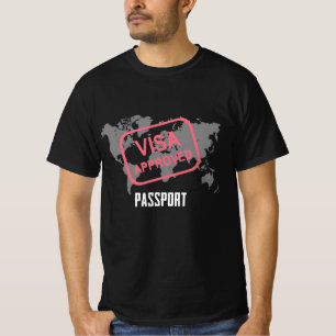 Camiseta Passaporte Aprovado Já Para Aventura Viagem