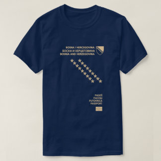 Camiseta passaporte bósnia & herzegovina