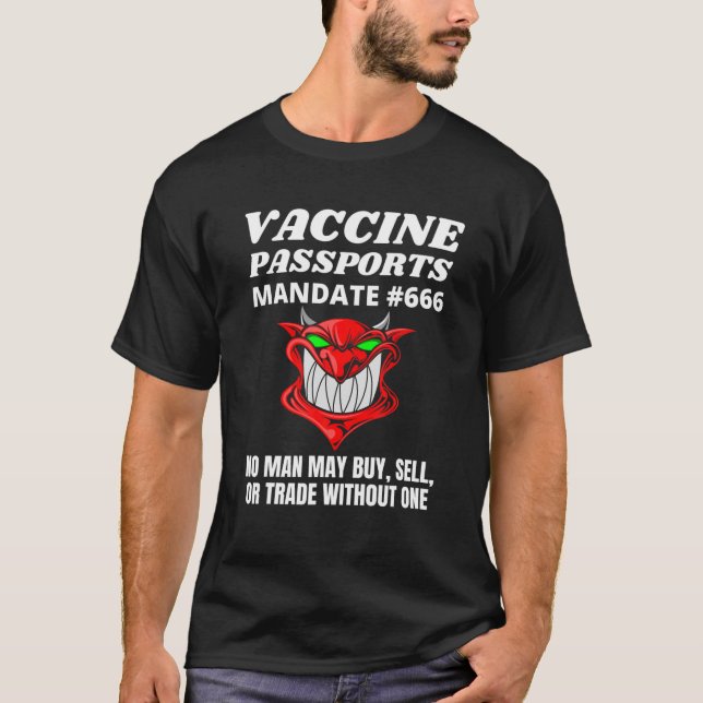 Camiseta Passaporte de Vacina Mandato Sem Passaporte de Vac (Frente)