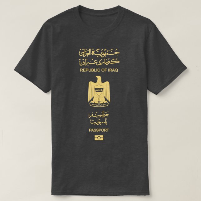 Camiseta Passaporte iraquiano (Frente do Design)