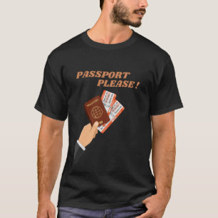 Camiseta Passaporte por favor, Viagem de Wanderlust