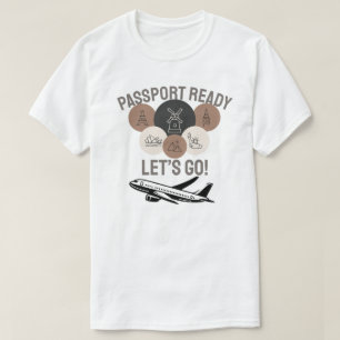 Camiseta Passaporte Pronto, Vamos Lá!
