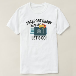 Camiseta Passaporte Pronto, Vamos Lá!