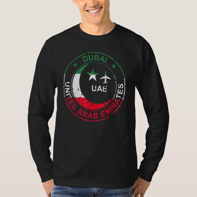 Camiseta Passaporte Uae De Dubai Para Viajantes E Turistas (Frente)