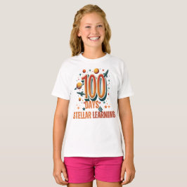 Camiseta Passar para 100 dias de aprendizado estelar | Espa