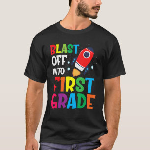 Camiseta Passar Para O 1º Dia Da rua De Crianças Escolares