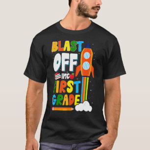 Camiseta Passar Para O 1º Dia Da rua De Crianças Escolares