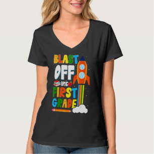 Camiseta Passar Para O 1º Dia Da rua De Crianças Escolares