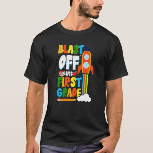 Camiseta Passar Para O 1º Dia Da rua De Crianças Escolares