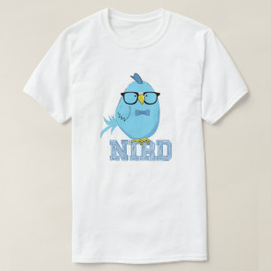 Camiseta Passarinho Azul Bonito Nerd