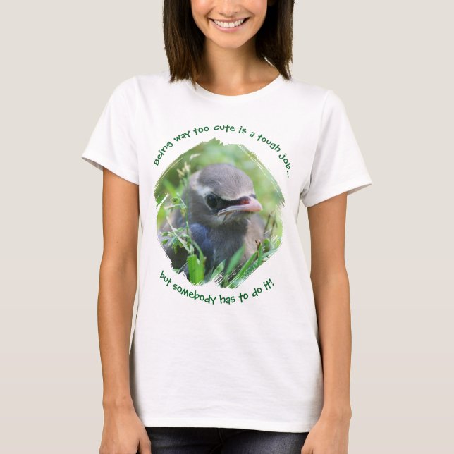 Camiseta Passarinho Bebê Demais de Fofo (Frente)