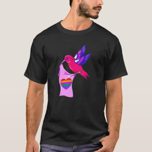 Camiseta Passarinho Bissexual Beija-flor Orgulho Bi LGBTQ A