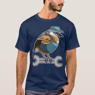 Camiseta Passarinho como marinheiro com chave de fenda
