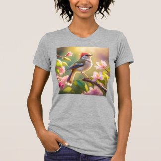 Camiseta Passarinho Fantasia Cabeça Vermelha Peito Buffer