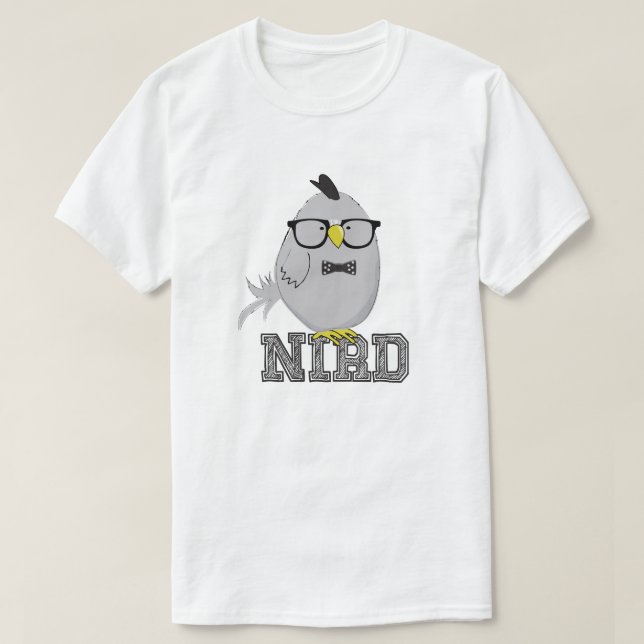 Camiseta Passarinho Nerd Fofo (Frente do Design)