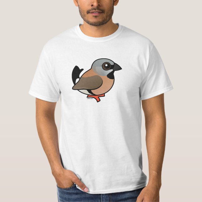 Camiseta Passarinho Preto-throated de Birdorable (Frente)