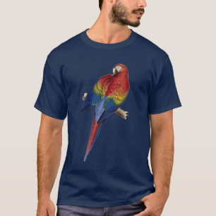 Camiseta Pássaro amarelo vermelho do verde azul do papagai