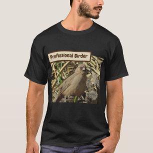 Camiseta Pássaro Aniversário Profissional Pequeno Castanho 