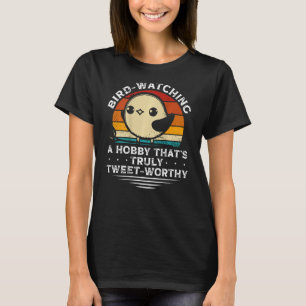 Camiseta Pássaro assistindo a um passatempo que é realmente