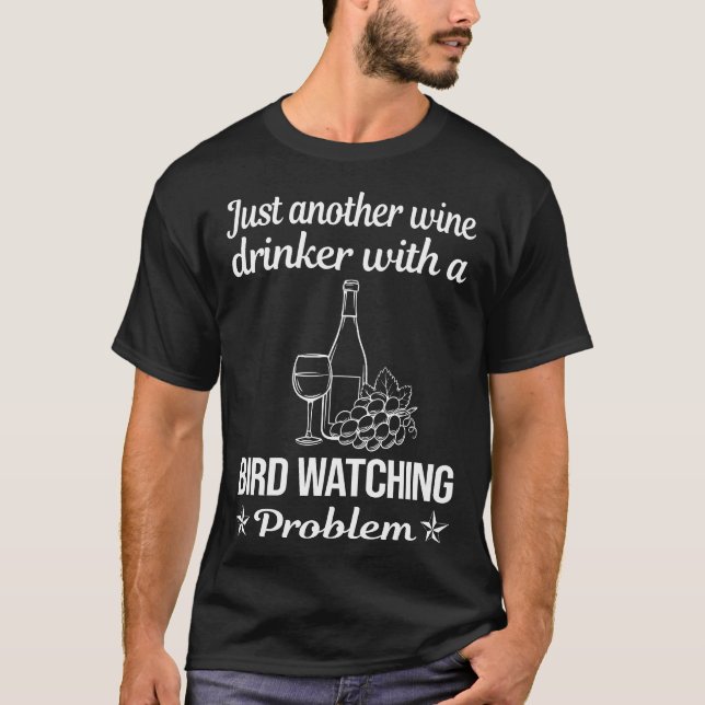 Camiseta Pássaro Assistindo Birdwatcher Ornithology (Frente)