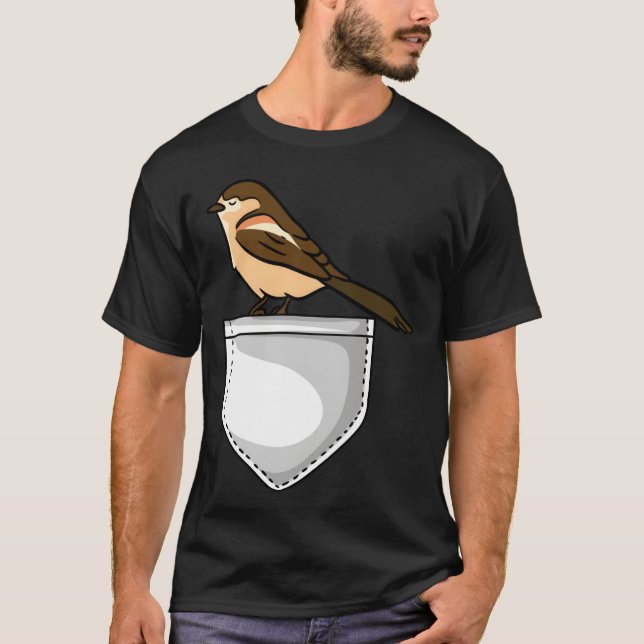 Camiseta Pássaro Assistindo Ornithologista do Pássaro Comba (Frente)
