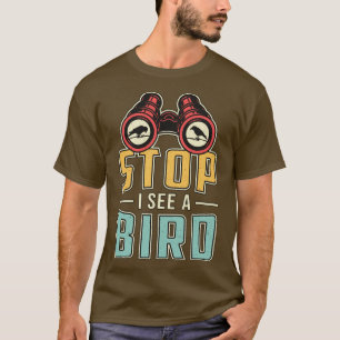 Camiseta Pássaro Assistindo Retro Parar Eu Vejo Um Observad