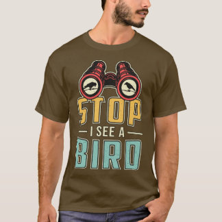 Camiseta Pássaro Assistindo Retro Parar Eu Vejo Um Observad