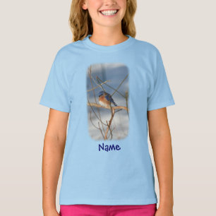 Camiseta Pássaro Azul Animal Personalizado