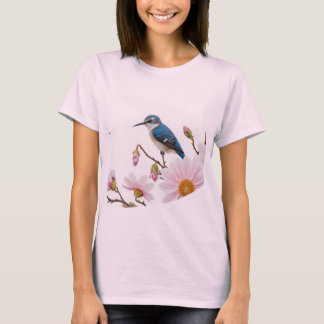 Camiseta pássaro azul da felicidade