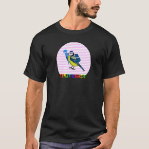 Camiseta Pássaro Azul do Titundal Primeiro Dia da Escola Pr