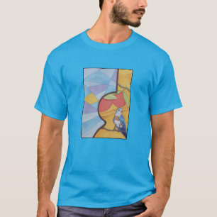 Camiseta Pássaro azul e Bluesong de laranjas