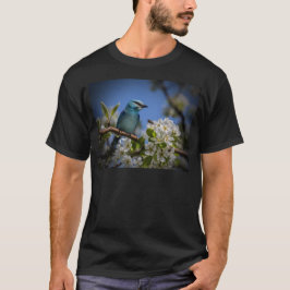 Camiseta Pássaro Azul em Flor
