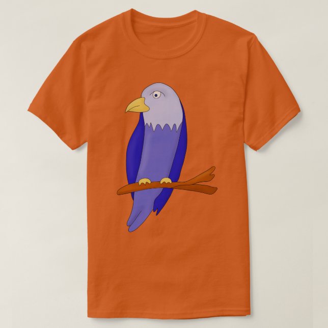 Camiseta Pássaro azul em um galho (Frente do Design)