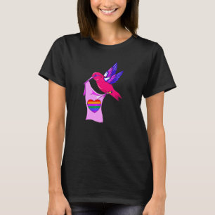 Camiseta Passaro Bissexual Beija-flor Orgulho Bi LGBTQ Arco