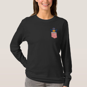 Camiseta Pássaro Bluebird Em Bolso Com Óculos De Sol