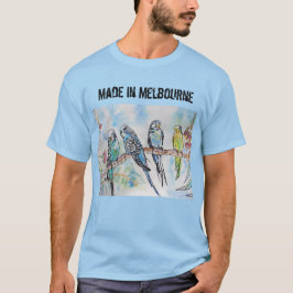 Camiseta Pássaro Budgerigar Ornitado Feito Em Melbourne T S